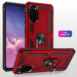 Zanderlyn Samsung S20 5G Case with Kickstand and Metal Ring - Shockproof Samsung S20 5G Case Military Grade Drop Tested - Slim Dual Layer Samsung Galaxy S20 Case - Red