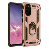 Zanderlyn Samsung S20 5G Case with Kickstand and Metal Ring - Shockproof Samsung S20 5G Case Military Grade Drop Tested - Slim Dual Layer Samsung Galaxy S20 Case - Rose Gold