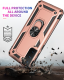 Zanderlyn Samsung S21 Plus Case with Kickstand and Metal Ring - Shockproof Galaxy S21+ Case Military Grade Drop Tested - Slim Dual Layer Samsung Galaxy S21 Plus 5G Phone Case - Rose Gold