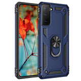 Zanderlyn Samsung S21 FE Case with Kickstand and Metal Ring - Shockproof Galaxy S21 FE Case Military Grade Drop Tested - Slim Dual Layer Samsung Galaxy S21 FE 5G Phone Case - Blue