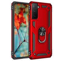 Zanderlyn Samsung S21 Plus Case with Kickstand and Metal Ring - Shockproof Galaxy S21+ Case Military Grade Drop Tested - Slim Dual Layer Samsung Galaxy S21 Plus 5G Phone Case - Red