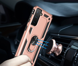 Zanderlyn Samsung S21 Plus Case with Kickstand and Metal Ring - Shockproof Galaxy S21+ Case Military Grade Drop Tested - Slim Dual Layer Samsung Galaxy S21 Plus 5G Phone Case - Rose Gold